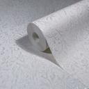 Papel pintado no tejido con motivo de hojas blancas naturaleza floral