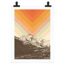 Póster Naturaleza - Paisaje retro de montaña - Bodart
