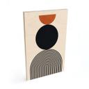 Cuadro de madera Líneas y círculos abstractos en armonía - Costa