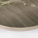 Houten Wanddecoratie lotusbloemen met zwaan in het water in grijs - Ms Tiff - Rond