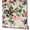 Tapet, non-woven blomstertapet Flora beige, pink