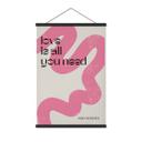 Tekstil plakat Love is all you need - Volfova