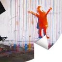 Fototapet Banksy - Coloured Rain - vliesetapet/selvklæbende non-woven tapet
