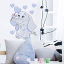 Sticker mural - Bébé éléphant avec cœurs