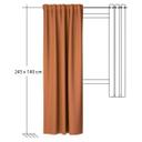 Homing Fertigschal mit verdeckten Schlaufen Galdin ziegel -  2,45 x 1,4 m