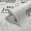 grafisk tapet, non-woven tapet Novamur Yvi hvid