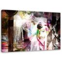 Canvasbillede, Ballerina i kjole - abstrakt
