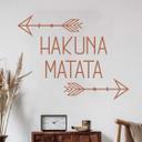 Wallsticker Hakuna Matata med pile