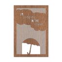 Cuadro decorativo de caoba - Canto bajo la lluvia
