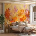 Papel pintado Flor de oro | Papel pintado Flores - Pomata