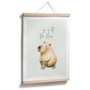 Børneplakat Capybara på rolle - Flow saying