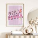 Tipografía Póster Girl Power Retro Lettering Purple