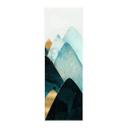 Póster de tela Montañas abstractas en dorado y azul - SpaceFrog Designs - Panorama