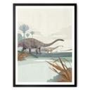 Póster Marrón - Diplodocus