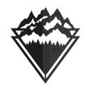 Decoración acrílica Line-Art - Paisaje: Montañas con bosque