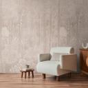 Forest beige creme mat - udtrækkelig 159x280 cm skovtapet træer natur ikke-vævet tapet