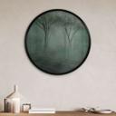 Poster Bosmagie in de ochtendnevel Groen - Ms Tiff - Rond