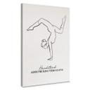 Tableau sur toile Yoga - Posture sur les mains - Line Art