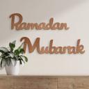 Décoration en bois placage acajou Ramadan Mubarak
