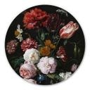 Wandcirkel Alu-Dibond de Heem - Stilleven met Bloemen in Vaas