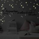 Sticker mural - Il est grand temps... incl étoiles fluorescentes