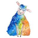 Muursticker Hagenmeyer – Happy Sheep