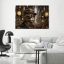 Canvasbillede, Fantastisk kat i steampunk-stil