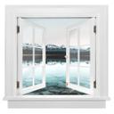 3D Wallsticker vindue firkantet - Idyll