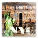 Cuadro de madera Paisaje New York - 40x41,5 cm