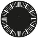 Wandtattoo Retro Striche 2 Wanduhr - 55x55 cm