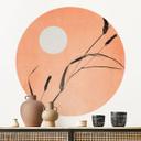 Wall Sticker Siv i ferskenfarvet solskin - Kubistika
