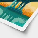 Póster vista de la ciudad a través del puente de Manhattan - Heemskerk