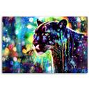 Canvasbillede, Abstrakt sort panter