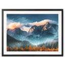 Póster Paisaje otoñal en la cima del Triglav en los Alpes Julianos