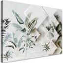 Canvasbillede, Grønne 3D blade