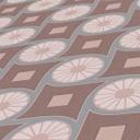 grafisk tapet med cirkelmønster brun beige - non-woven tapet i retrostil