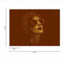 Fototapet FaceOfAWoman2 i brun orange - tapet Designwalls 2 - 2,55 x 3,5 m