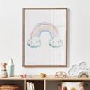 Póster para niños - La magia del arco iris en colores pastel