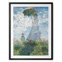 Plakat Monet - Kvinde med parasol - Madame Monet og hendes søn