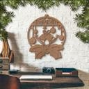Arte en madera de caoba - Jingle Bells
