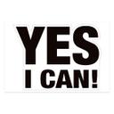 Spiegelsticker, Dekorativer Sticker YES I CAN! 