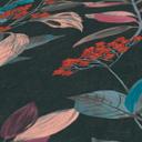 Papel pintado floral con flores negro colorido - papel pintado no tejido floral en estilo acuarela