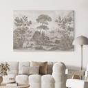 Canvas schilderij Landschap met tuinlandschap in beige - Ms Tiff