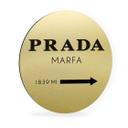 Wandcirkel Alu-Dibond Prada Marfa - goud effect