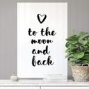 Zelfklevende Poster Love to the moon and back
