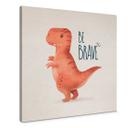 Lærredsprint - Dino Be Brave - T-Rex - Tunaboylu