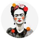 Vinilo decorativo retrato pop art Frida Kahlo - Jaszke - Redondo