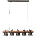 Pendelleuchte Maria, braun, 115 x 95 cm, Holz Pendellampe, dimmbar