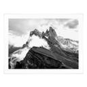 Póster vista de los Alpes - paisaje montañoso de los Dolomitas