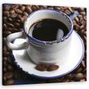 Canvasbillede, kop sort kaffe